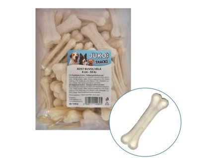 Kost buvolí bílá JUKO Snacks 8 cm (50 ks)