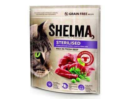 SHELMA Cat Sterilised Beef GF 750 g