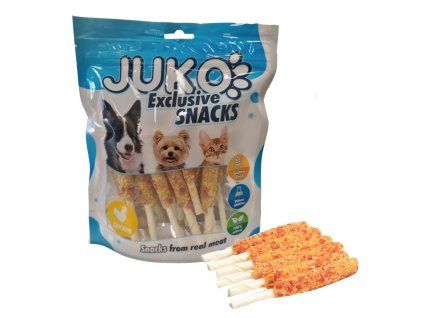 Chicken, carrots Wrap & cowhide sticks JUKO Snacks 250 g
