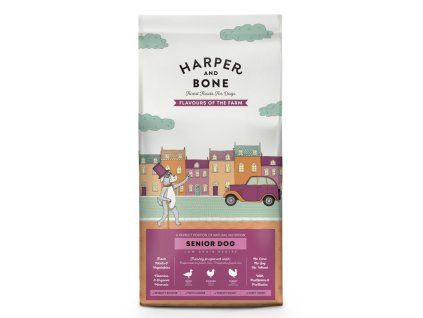 Harper and Bone Dog Senior Light příchutě farmy 2 kg