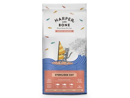 Vzorek Harper and Bone Cat Sterilised divy oceánu 70 g