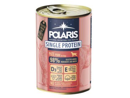 Polaris Single Protein Paté Pes Vepřová, konzerva 400 g