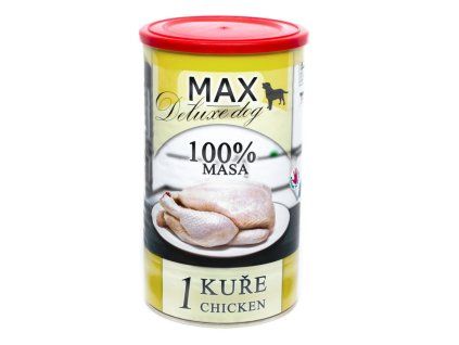 MAX Deluxe Dog 1 kuře, konzerva 1200 g