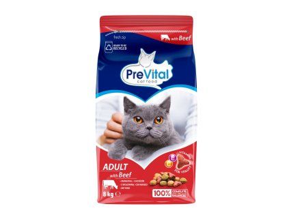 PreVital Kočka Hovězí 8 kg