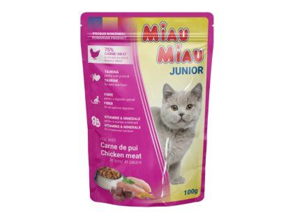 Miau Miau Cat Junior kuřecí, kapsa 100 g