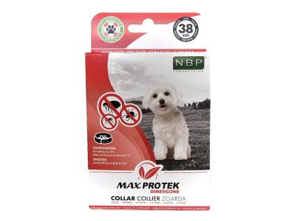 Max Protek repelentní fluorescenční obojek, pes 38 cm