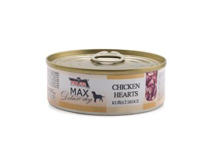 MAX Deluxe Dog kuřecí srdce, konzerva 80 g