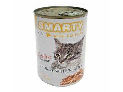 SMARTY Cat Drůbeží chunks, konzerva 410 g