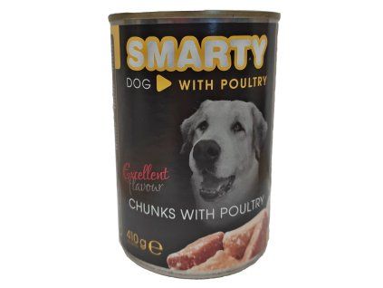 SMARTY Dog Drůbeží chunks, konzerva 410 g