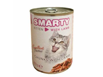 SMARTY Cat Kitten Jehněčí chunks, konzerva 410 g