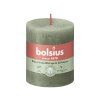 267420 bolsius svicka valec rustic shine fresh olive zelena 68x80mm