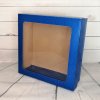 Krabice kartonová s oknem malá - modrá