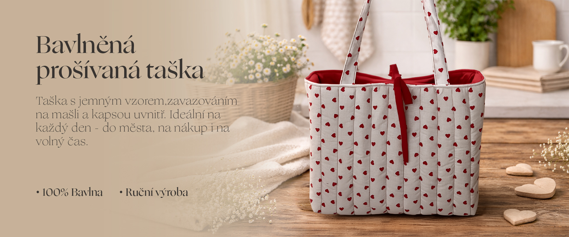 Bavlněná prošívaná taška