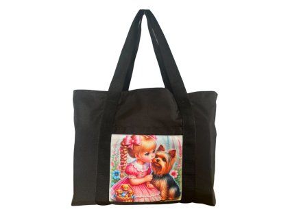 děvčátko a Jorkšír