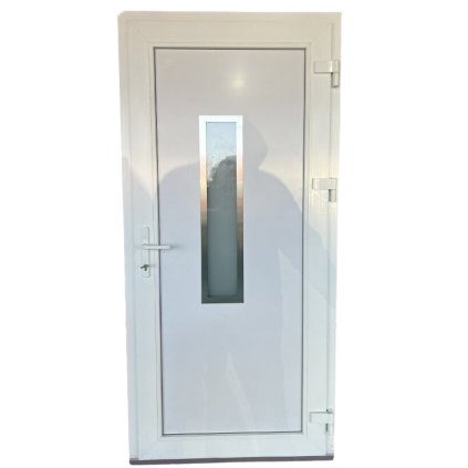 Vchodové plastové dveře WDS AD 76 STANDART 100x210 cm, pravé