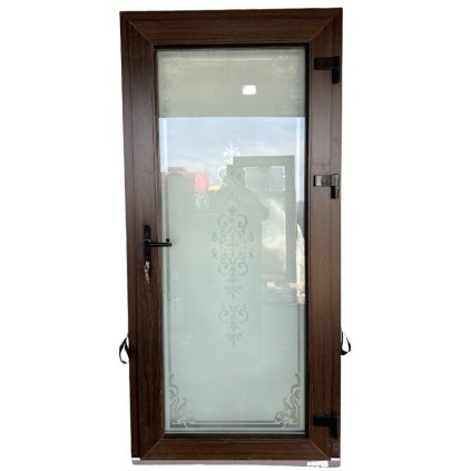 Vchodové plastové dveře WDS AD 76 STANDART 100x210 cm, pravé