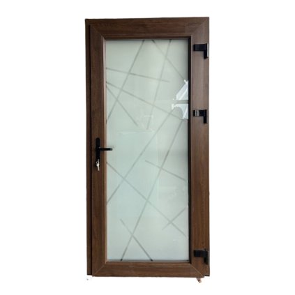 Vchodové plastové dveře WDS AD 76 STANDART 100x210 cm, pravé