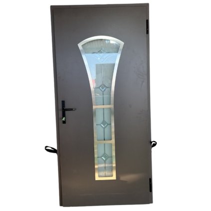 Vchodové kovo-plastové dveře LAMPRE 70mm, 100x210 cm, pravé