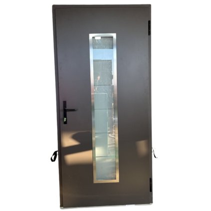 Vchodové kovo-plastové dveře LAMPRE 70mm, 100x210 cm, pravé