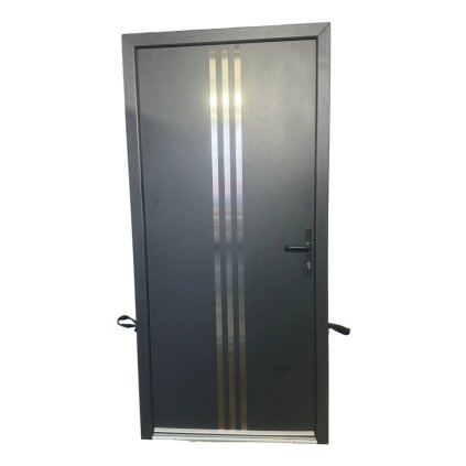 Vchodové kovo-plastové dveře LAMPRE 70mm, 100x210 cm, pravé