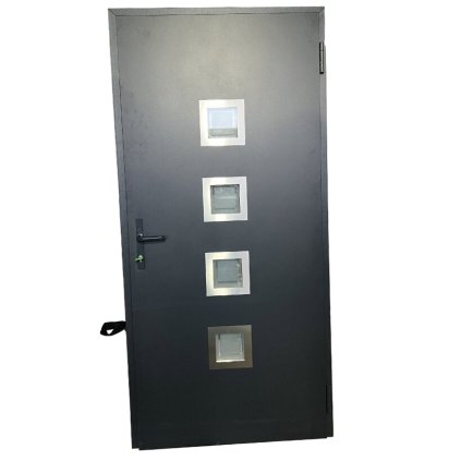 Vchodové kovo-plastové dveře LAMPRE 70mm, 100x210 cm, pravé