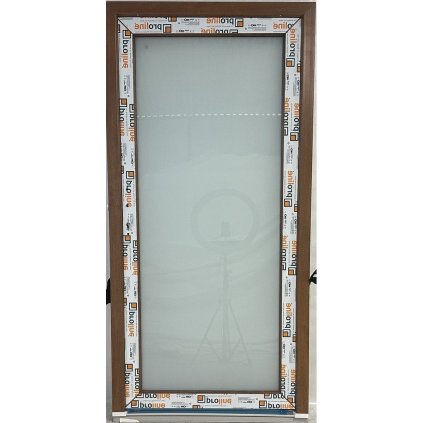 Vedlejší vchodové plastové dveře Proline  (70mm), 98x198 cm, MLEČNÉ SKLO, levé