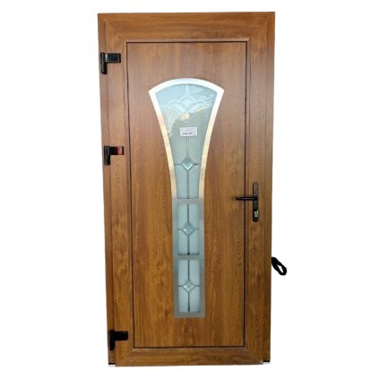 Vchodové plastové dveře WDS AD 76 STANDART 100x210 cm, levé