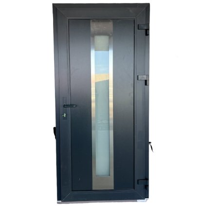 Vchodové plastové dveře WDS AD 76 STANDART 100x210 cm, pravé