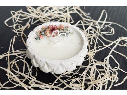 svíčka Terra love white