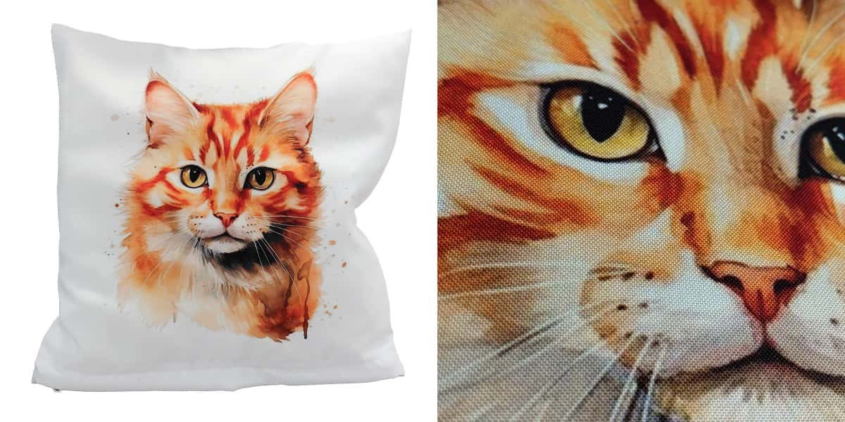 Detail potisku polštářku