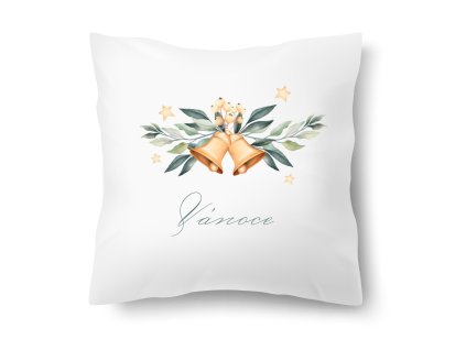 Polštářek s motivem Vánoční rolničky 40 × 40 cm