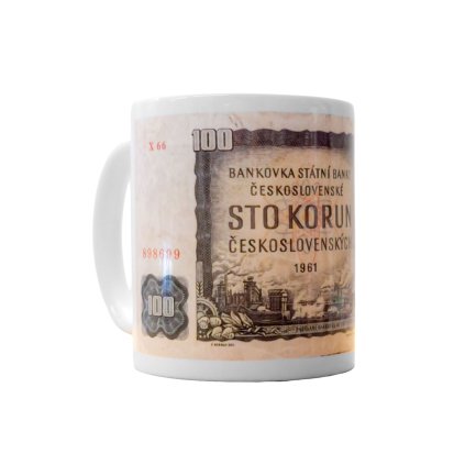 Hrneček s motivem STO KORUN ČESKOSLOVENSKÝCH, 300 ml