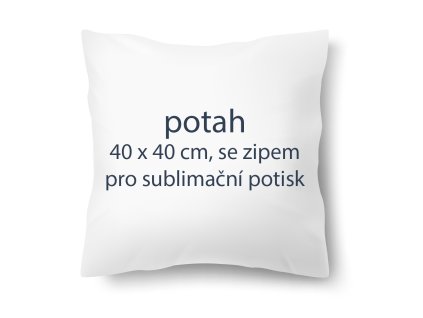 povlak PES bily 40x40 cm