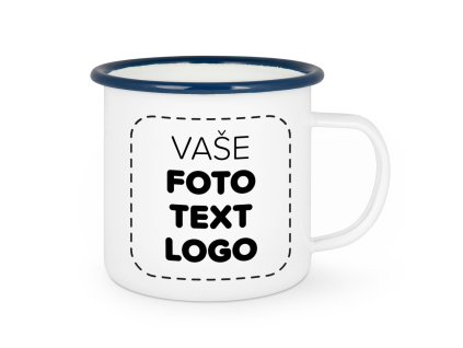 Plecháček 360 ml s volitelným motivem modrý lem