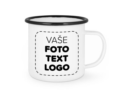 Plecháček 360 ml s volitelným motivem černý lem