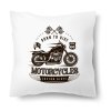 Polštářek s motivem Motorka Route 66 40 × 40 cm