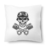 Polštářek s motivem Motorka Skull Pistons 40 × 40 cm