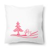 Polštářek s motivem Vánoční stromeček a sněhulák 40 × 40 cm