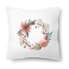 Polštářek s motivem Květinový věnec 40 × 40 cm