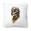 Polštářek s motivem Lebka Aviator 40 × 40 cm