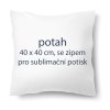 Povlak na polštář 40 x 40 cm PES bílý 10 ks