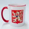 Hrnek s historickým znakem Československa (ČSR) – červený lem a ucho