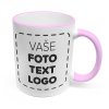 Hrneček 330 ml s volitelným motivem – růžový lem a ouško