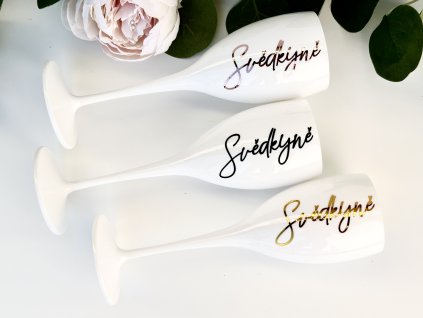 Plastová sklenice na sekt Svědkyně