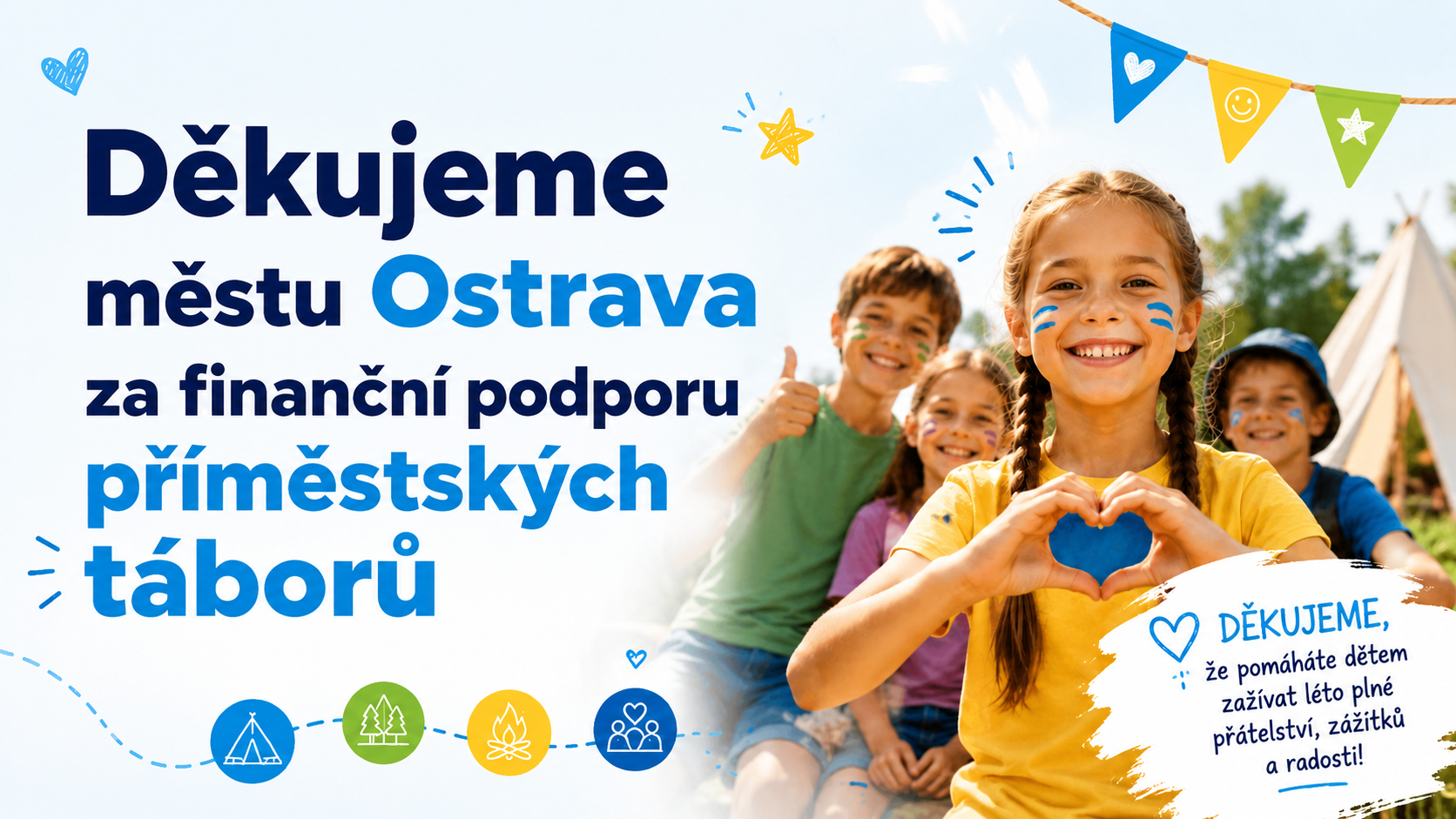 Děkujeme za finanční podporu naši činnosti městu Ostrava, díky dotaci pro volný čas