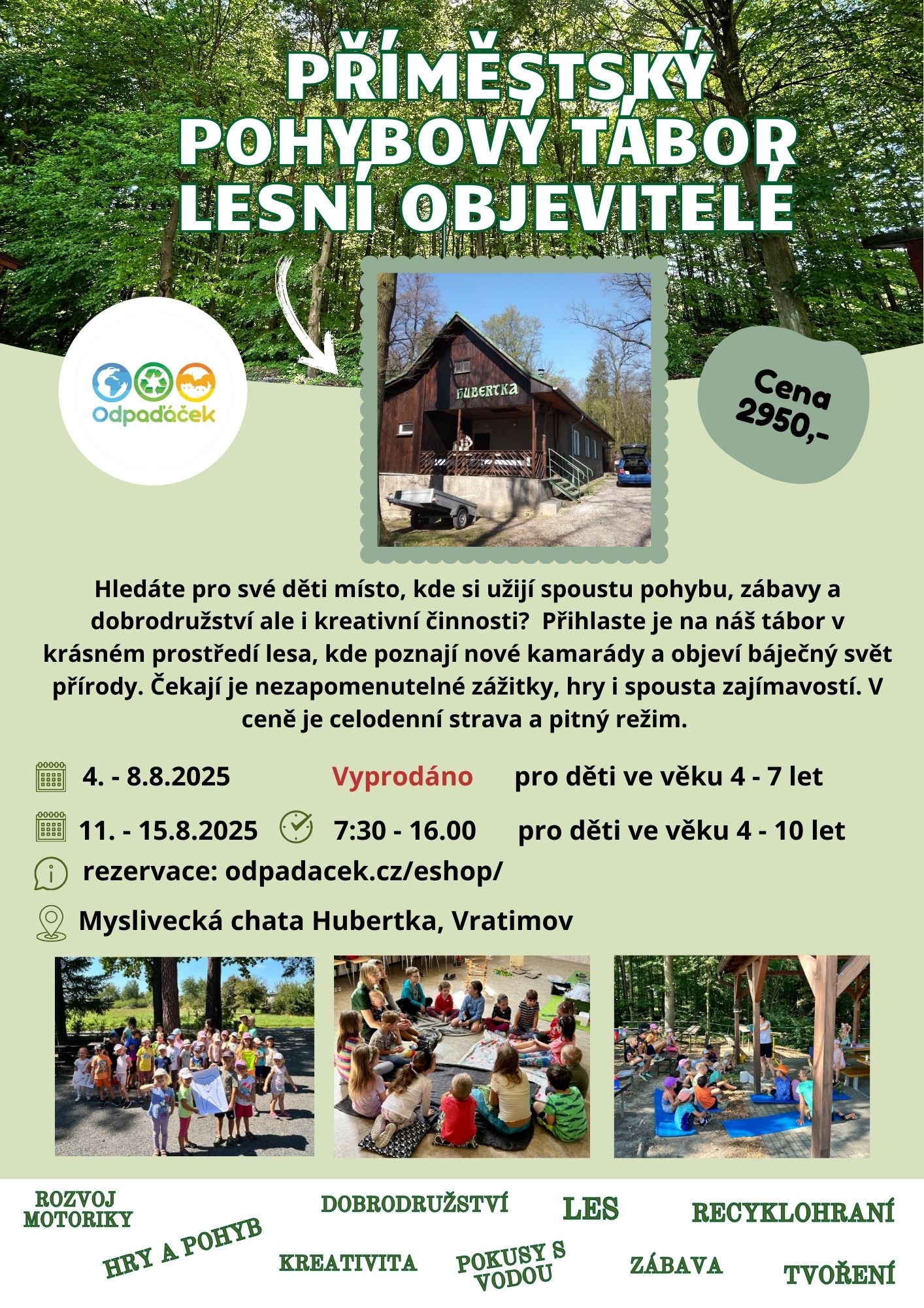 Příměstský pohybový tábor - Lesní objevitelé
