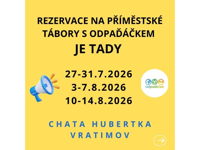Příměstský atletický tábor na chatě Hubertka Vratimov 2026 VĚK 4 - 10 LET