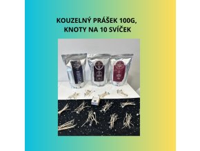Kouzelný prášek 100g, knoty  na 10 svíček