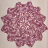 Háčkovaná dečka tmavorůžová 35cm