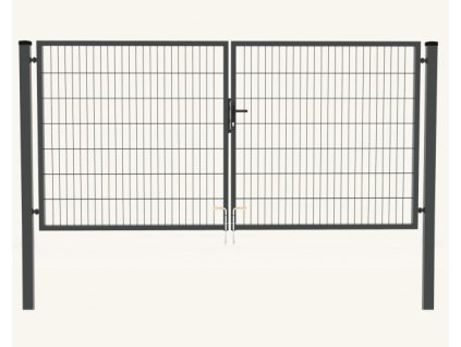 Dvoukřídlá brána DUOS-BOX - FAB+OKO, výška 170x380 cm, antracit